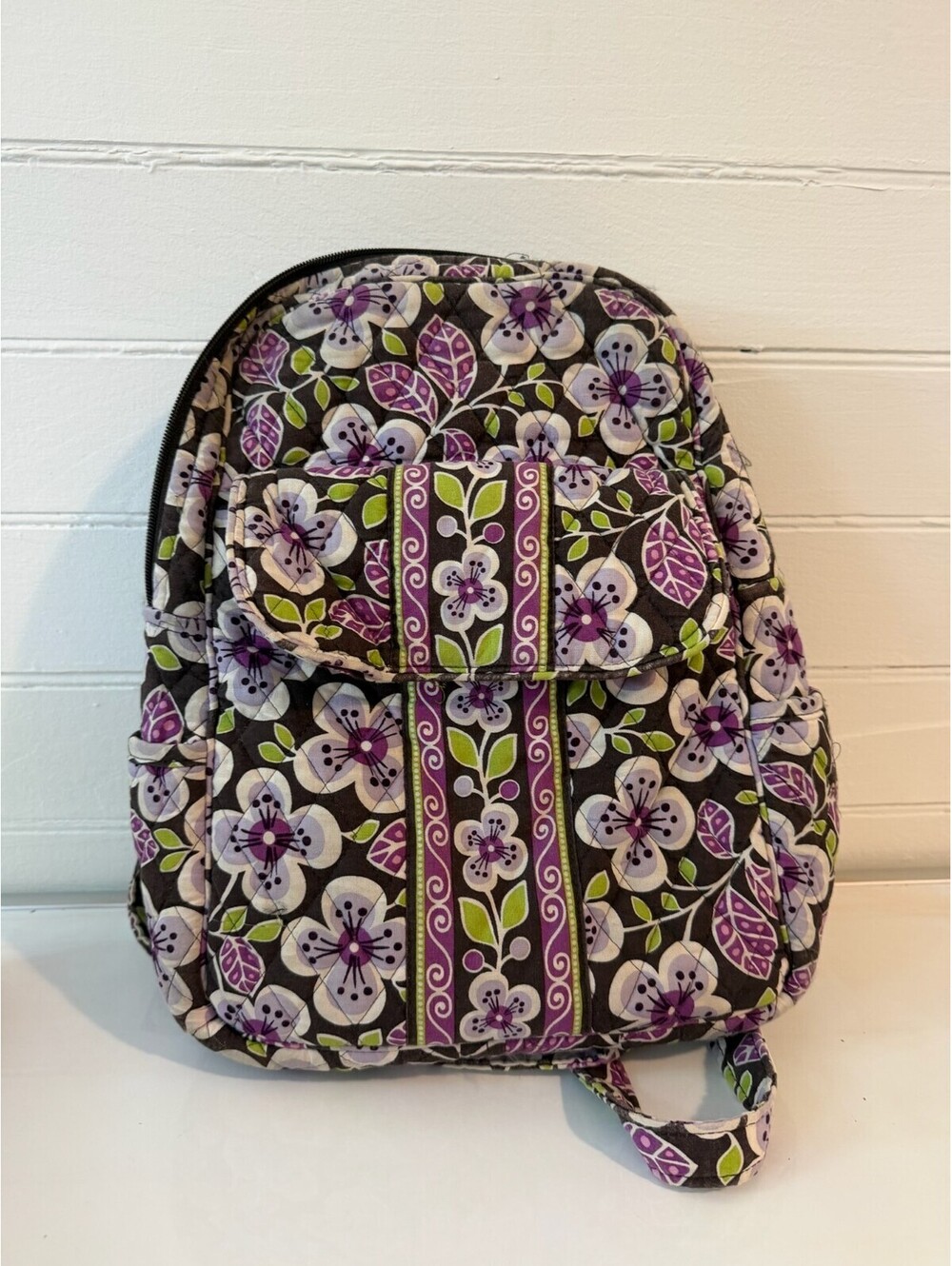 Vera Bradley Plum Petals Quilted Backpack RETIRED